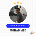 Tuteur du mois – Octobre 19- Mohammed- ARTICLE